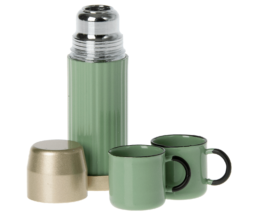 Maileg Thermos and Cups Mint