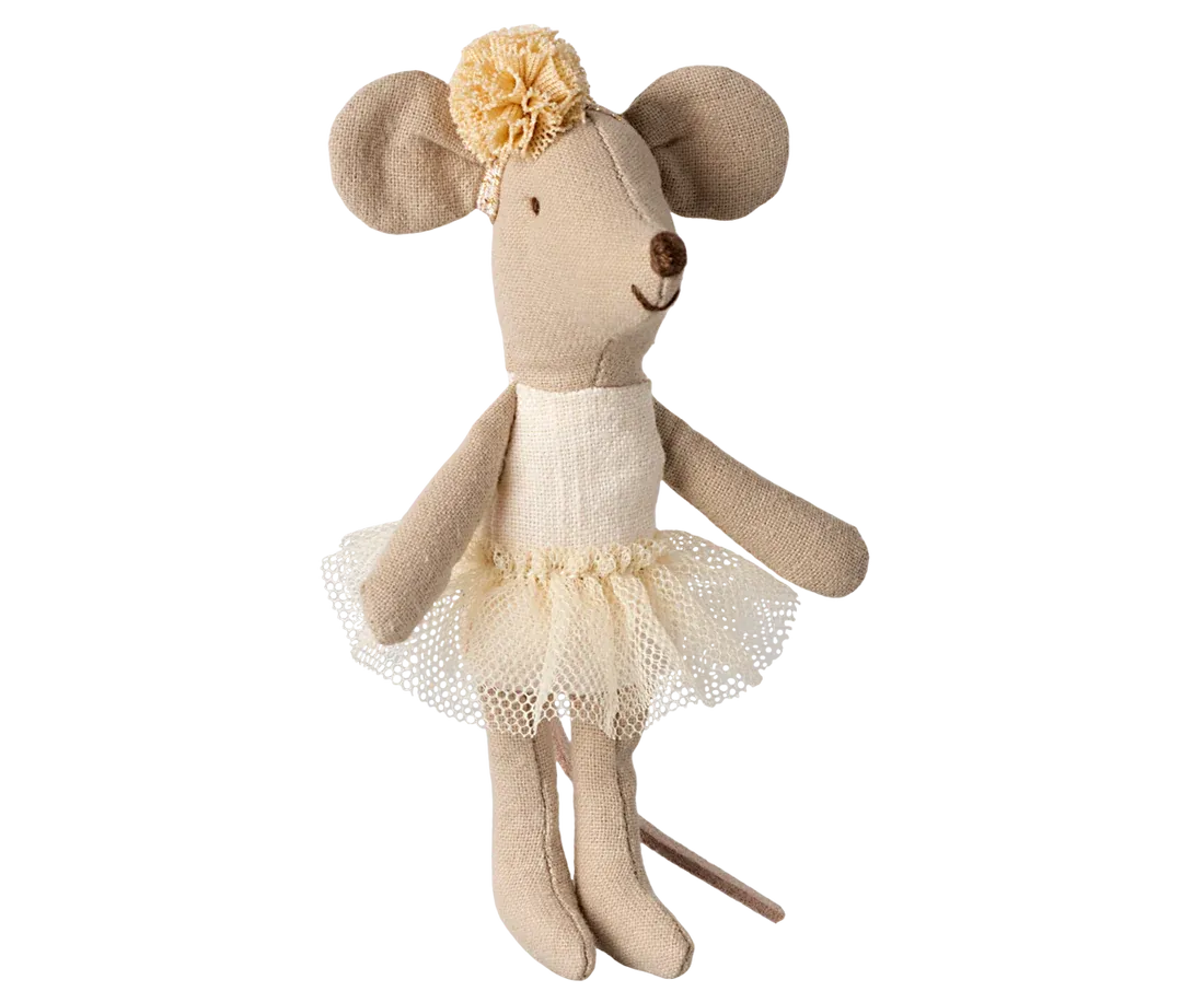 Maileg Ballerina Mouse Little Sister Off White