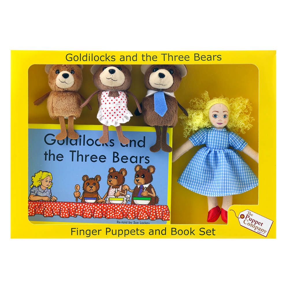 Goldilocks and The Three Bears Finger Puppet  and Book Set