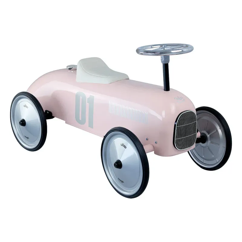 Vilac Classic Metal Ride On Car Pink