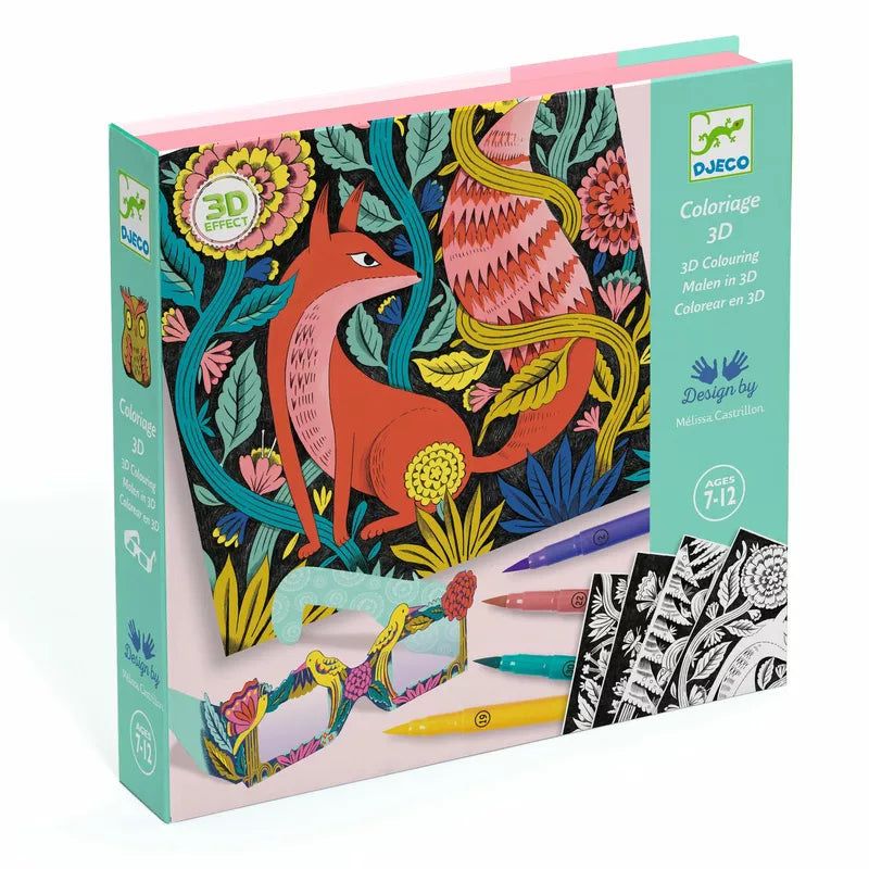 Djeco Art Set 3D Colouring Fantasy Forest
