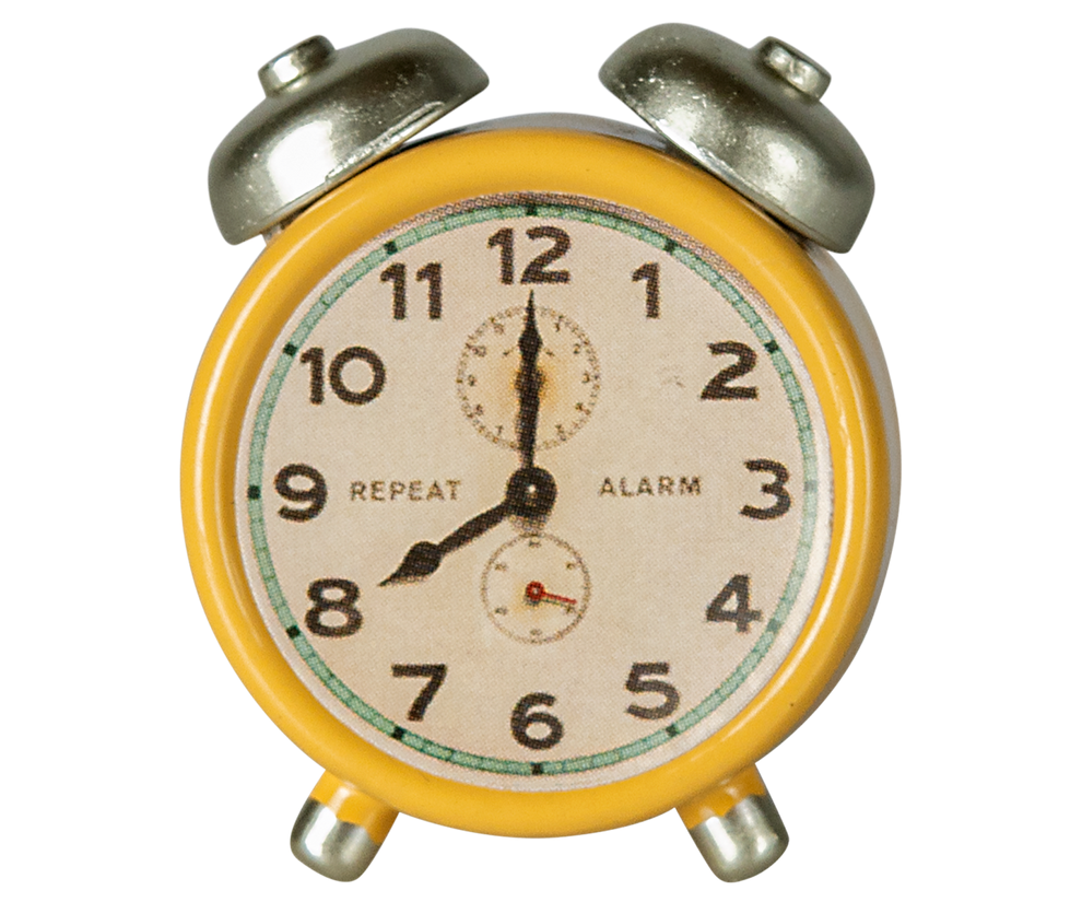 Maileg Mouse Alarm Clock Yellow