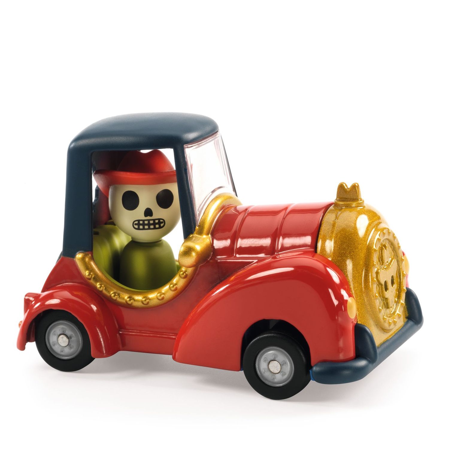 Djeco Crazy Motors Car Red Skull Diecast