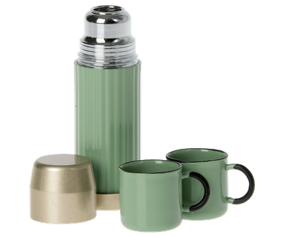 Maileg Thermos and Cups Mint