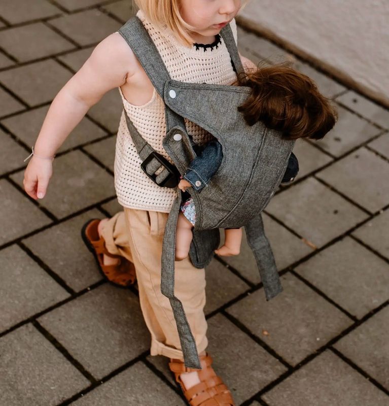 Doll Baby Carrier Denim &amp; Spots