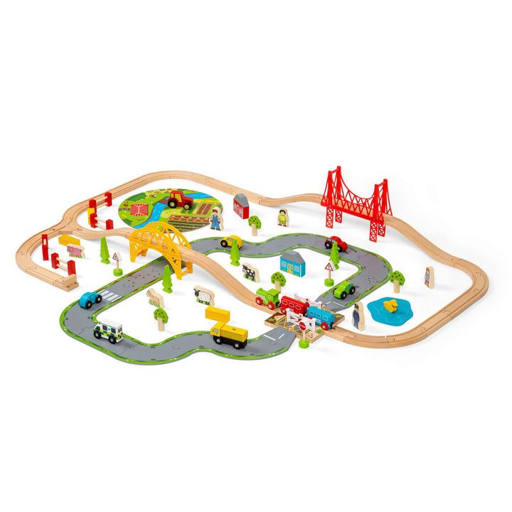 Rural Road and Rail 80 piece Train set