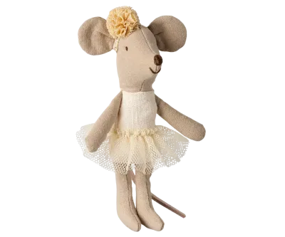 Maileg Ballerina Mouse Little Sister Off White