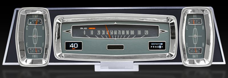 1961-63 Lincoln Continental Dakota Digital RTX Instrument Clusters