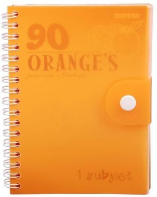 Mintra Ninety NoteBook A7 Size, Lined Ruling 90 Sheets, Orange