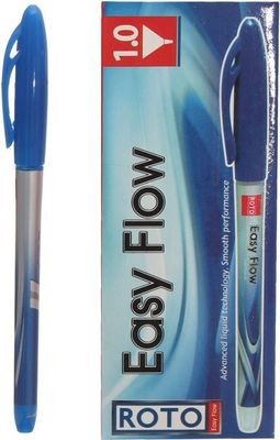 Roto Easy Flow Ballpoint Pen, 1.0 mm., Blue - Pack of 12