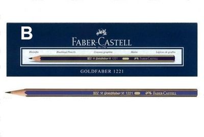 Faber-Castell 1221 Goldfaber Pencil - B - Pack of 12