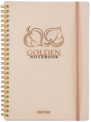 Mintra Gold & Silver NoteBook A5, Lined Ruling 80 Sheets, Gold