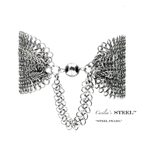 Steel Pearl™ Bracelet | Magnetic Clasp