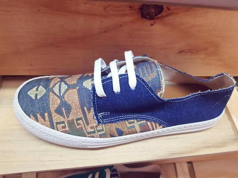 Sneaker White Sole Denim & Dakota Combo Finley Sneaker White Sole Denim & Dakota Combo Finley