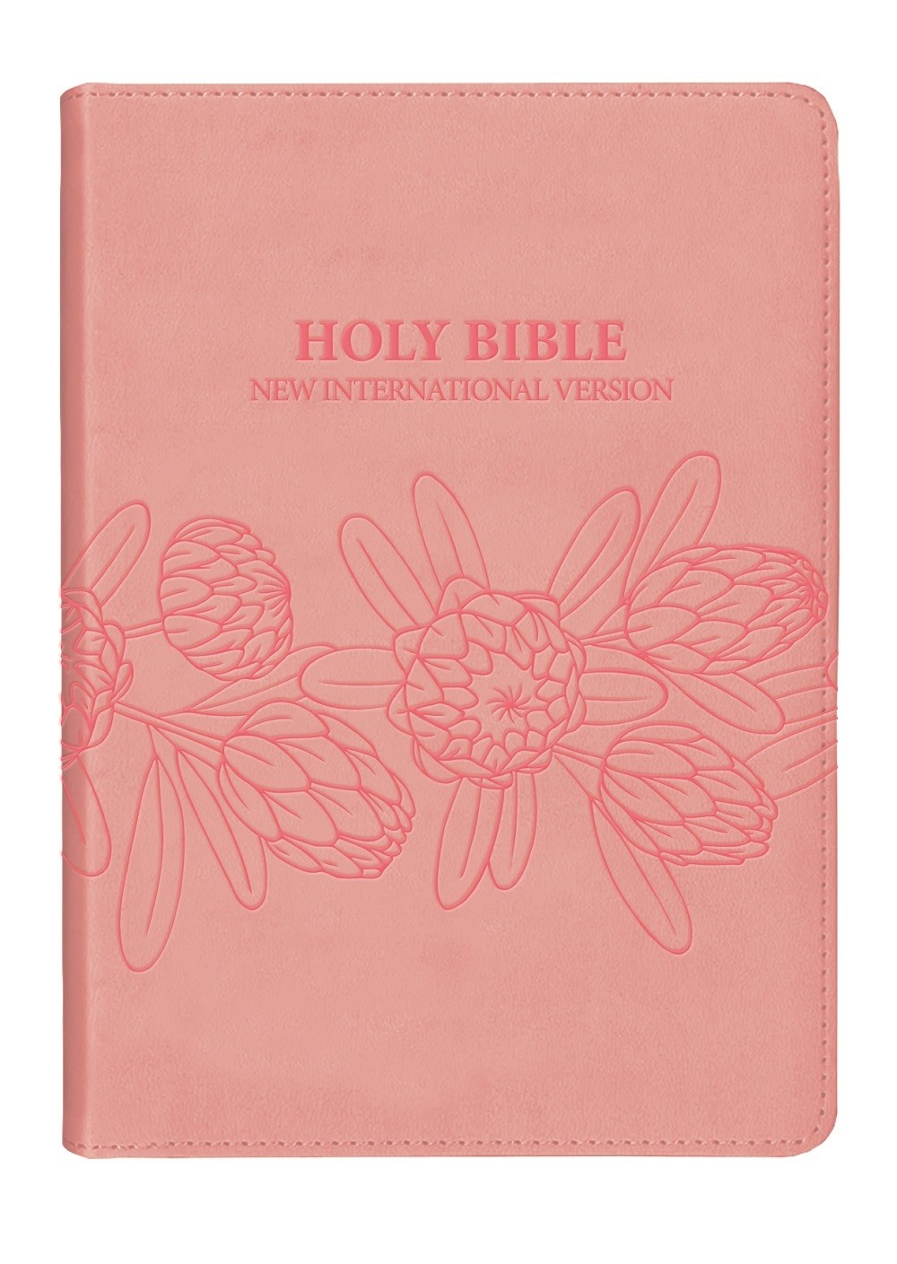 NIV LEATHER TOUCH SALMON PINK PROTEA BIBLE