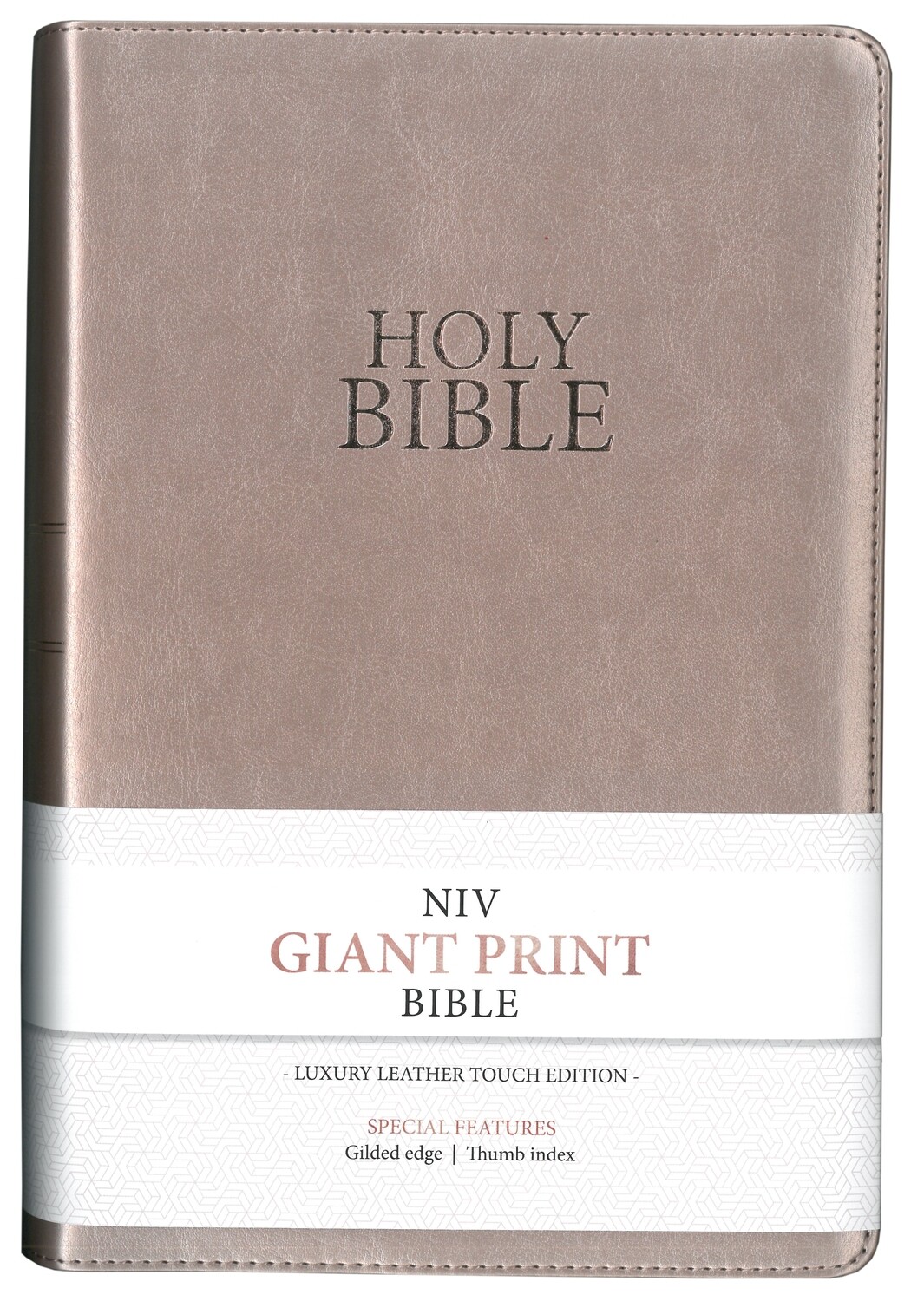 NIV GIANT PRINT LUXURY LEATHER TOUCH ROSE GOLD BIBLE