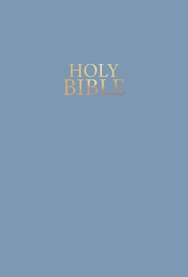 NIV GIANT PRINT LUXURY VINYL STEEL BLUE BIBLE