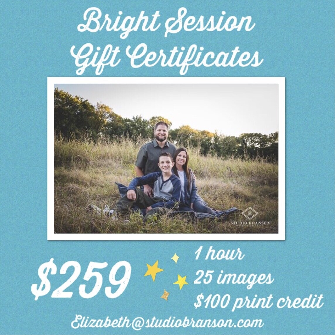 Bright Family Session Gift Certificate 2022