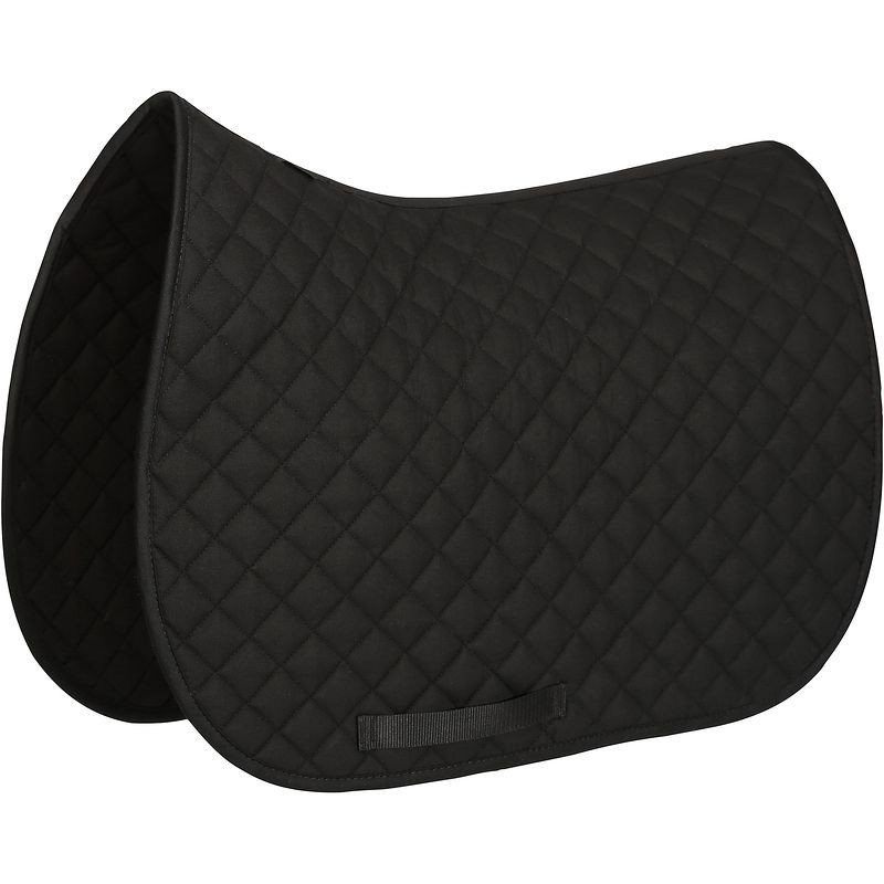 MANTILLA DE SILLA EQUITACIÓN PONI Y CABALLO SCHOOLING NEGRO FOUGANZA