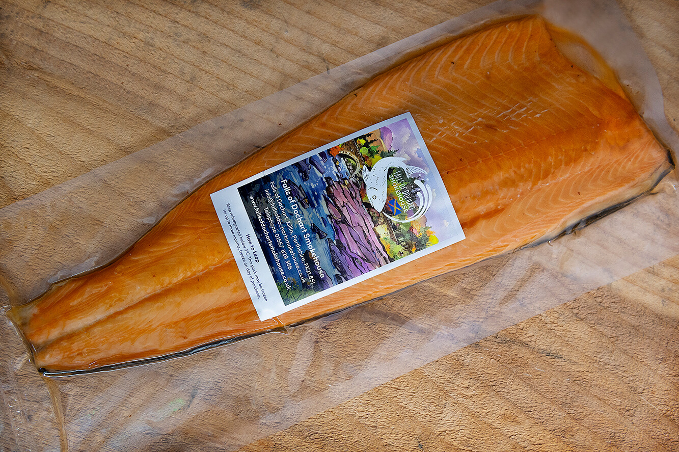 Whisky Hot Smoked Salmon - Whole Side - 1kg