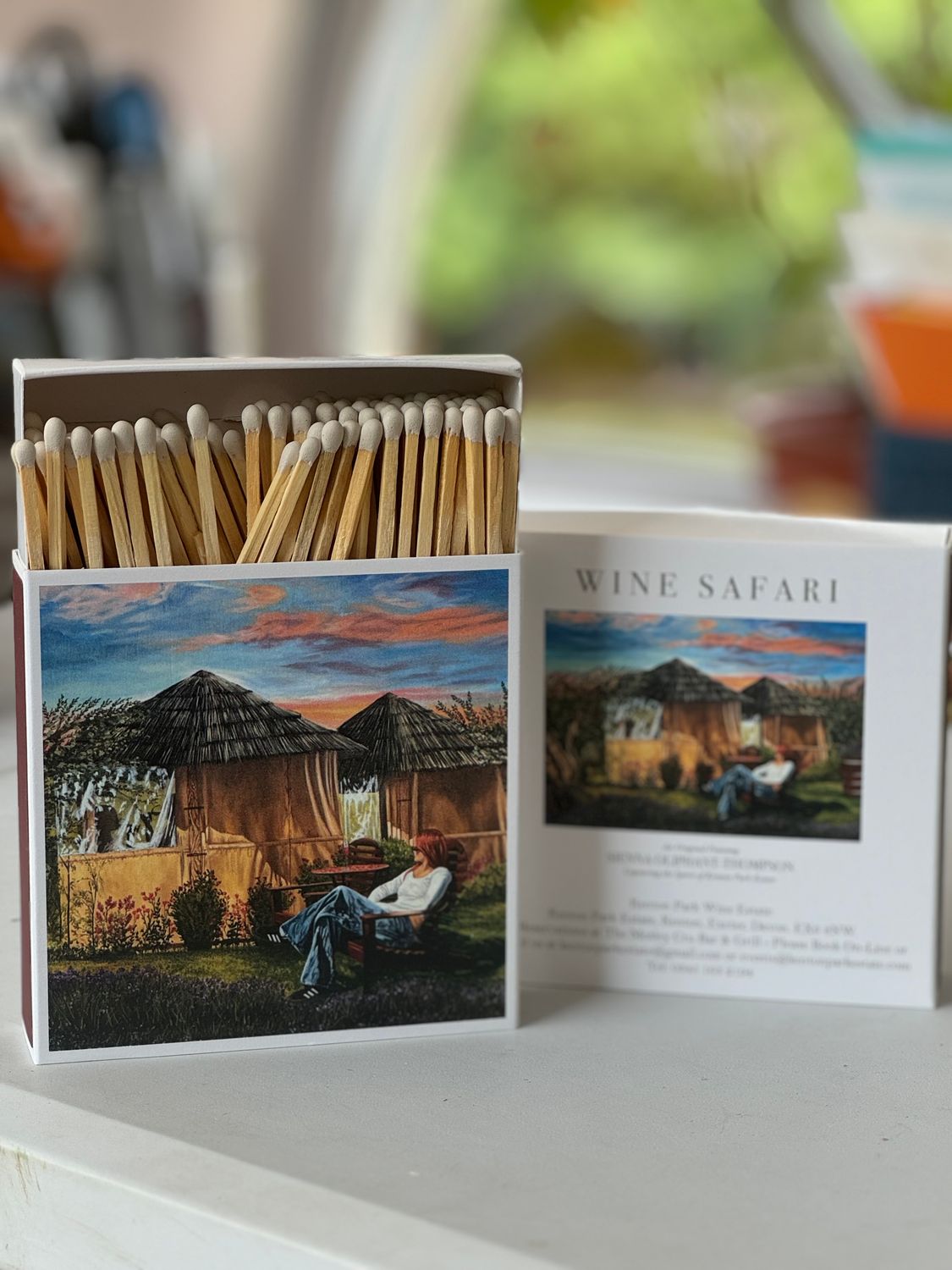"WINE SAFARI" MATCHBOX