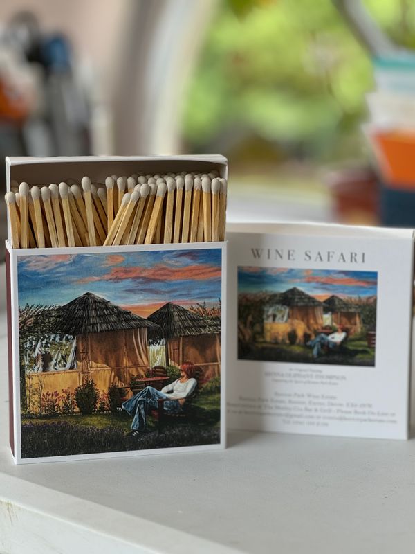 "WINE SAFARI" MATCHBOX