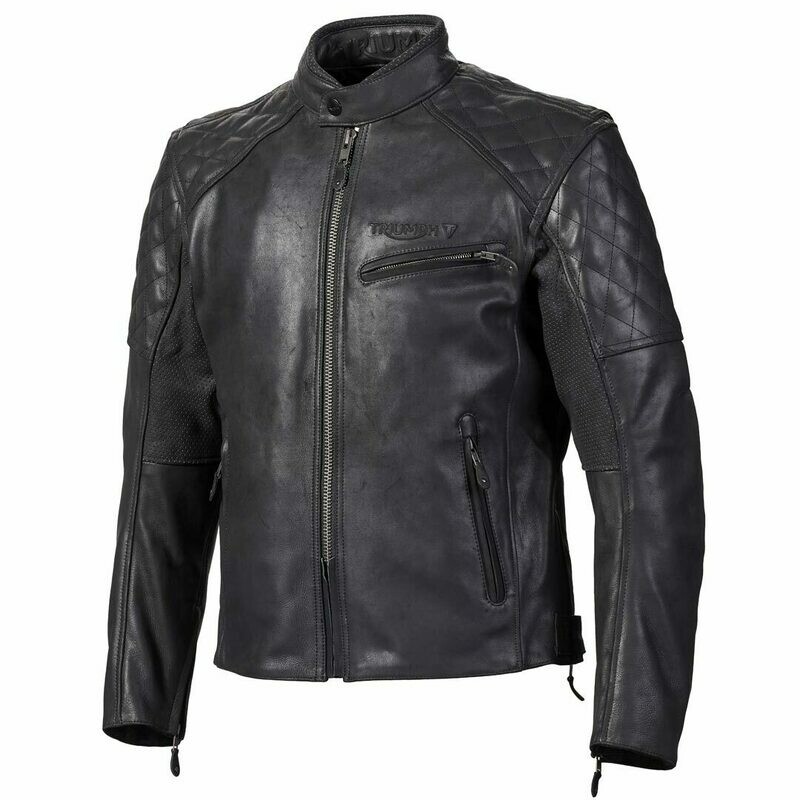Triumph Arno Quilted Leather Motorcycle Jacket Triumph Arno Quilted Leather Motorcycle Jacket