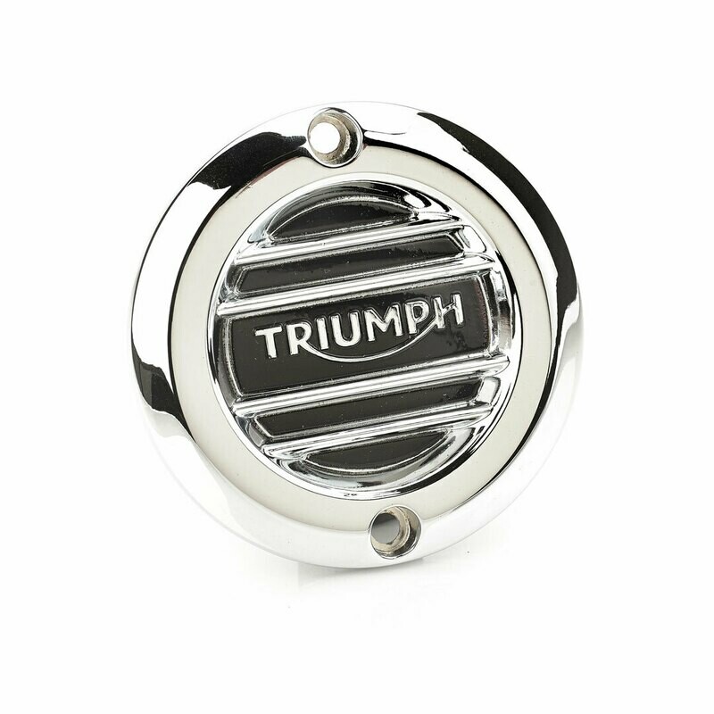 Triumph Ribbed Chrome Clutch Cover - A9610251 Triumph Ribbed Chrome Clutch Cover - A9610251
