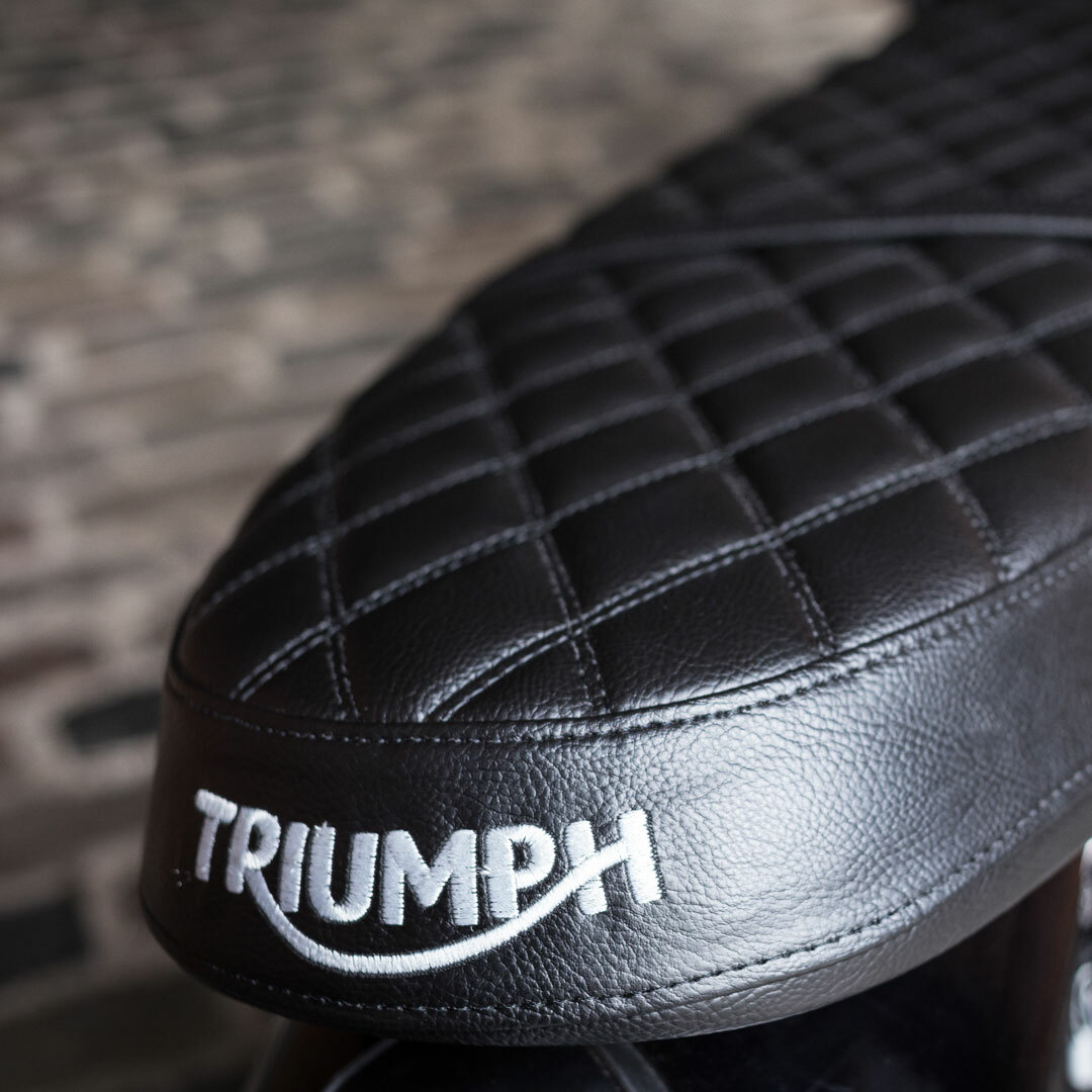 Triumph Black Quilted Scrambler Bench Seat - A9708613