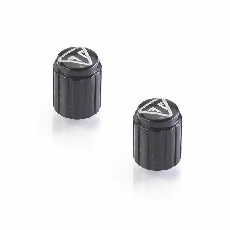 Triumph Laser Etched Black Valve Caps Triumph Laser Etched Black Valve Caps