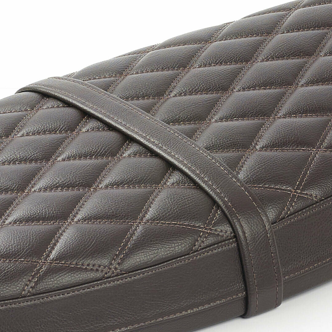 Triumph Brown Quilted Scrambler Bench Seat - A2310002