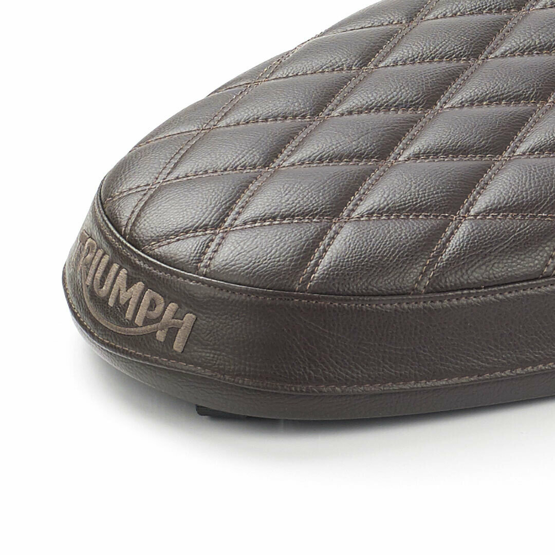 Triumph Brown Quilted Scrambler Bench Seat - A2310002