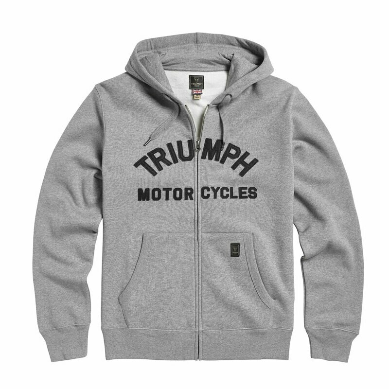 Triumph Lavenham Gray Fleece Hoodie Triumph Lavenham Gray Fleece Hoodie