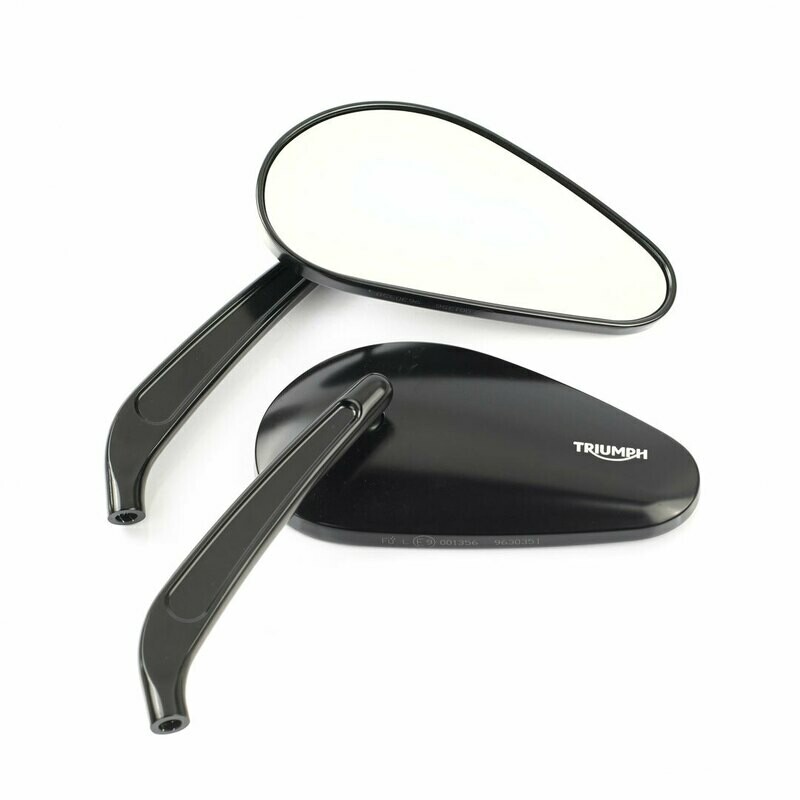 Triumph Black Teardrop Mirrors Triumph Black Teardrop Mirrors