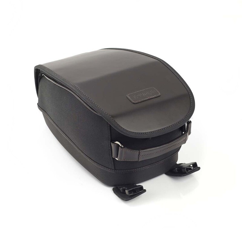 Triumph Black Waxed Cotton Tank Bag Triumph Black Waxed Cotton Tank Bag