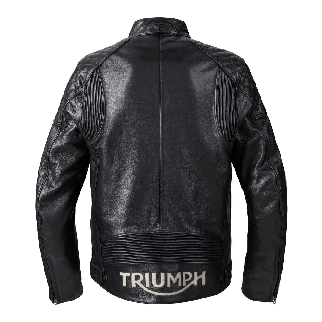Triumph Braddan Sport Black Red Leather Motorcycle Jacket