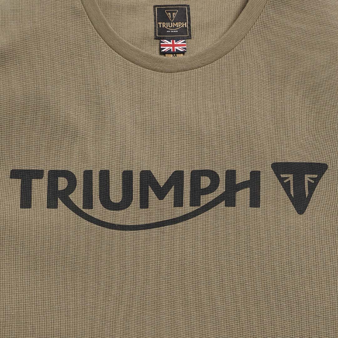 Triumph Bettmann Long Sleeve Khaki Waffle Tee - Triumph Speed Triple Parts  & Accessories - Triumph Cleveland