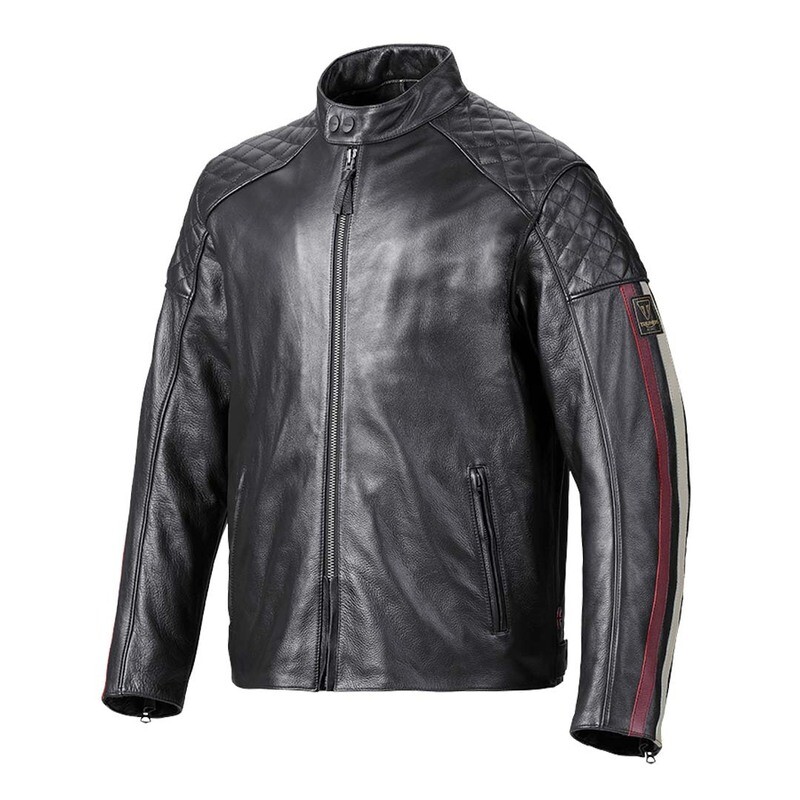 Triumph Braddan Sport Black Leather Motorcycle Jacket