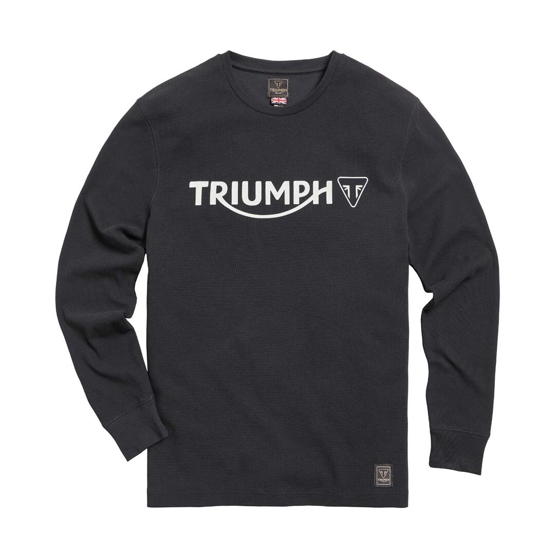 Triumph Bettmann Long Sleeve Black Waffle Tee