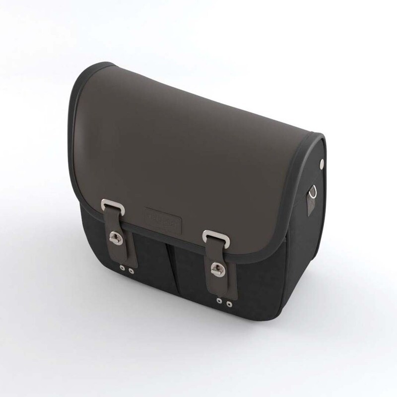 Triumph Black Waxed Cotton Left Pannier - A9518293 Triumph Black Waxed Cotton Left Pannier - A9518293