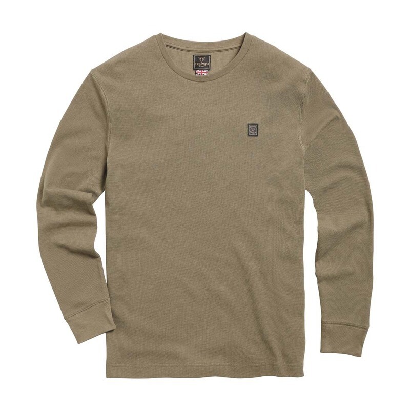 Triumph Dean Long Sleeve Khaki Waffle Tee Triumph Dean Long Sleeve Khaki Waffle Tee