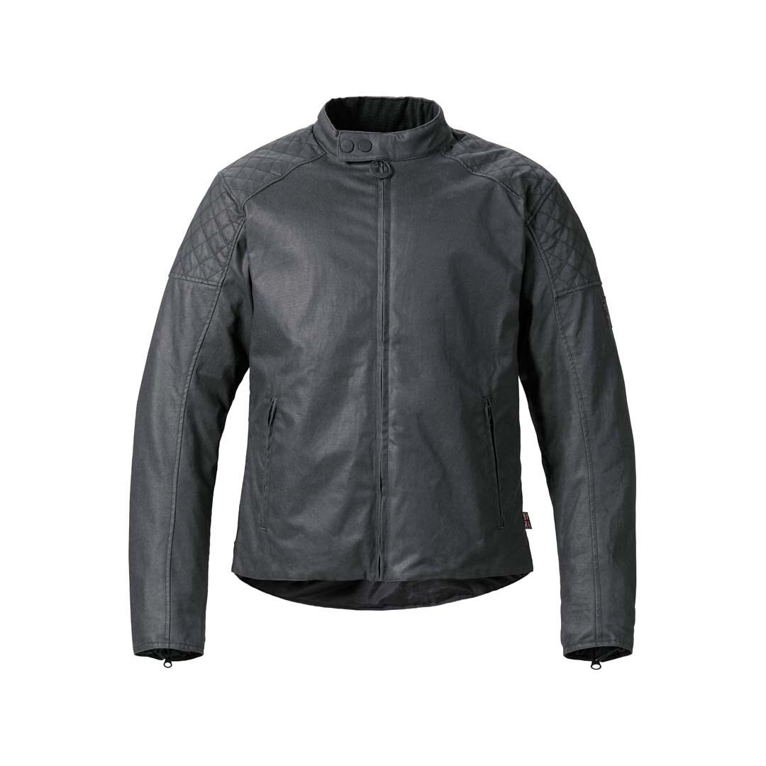 Triumph Braddan Black Waxed Cotton Motorcycle Jacket