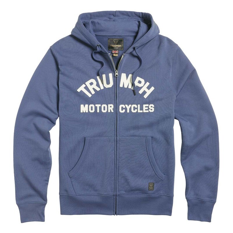Triumph Lavenham Powder Blue Fleece Hoodie Triumph Lavenham Powder Blue Fleece Hoodie