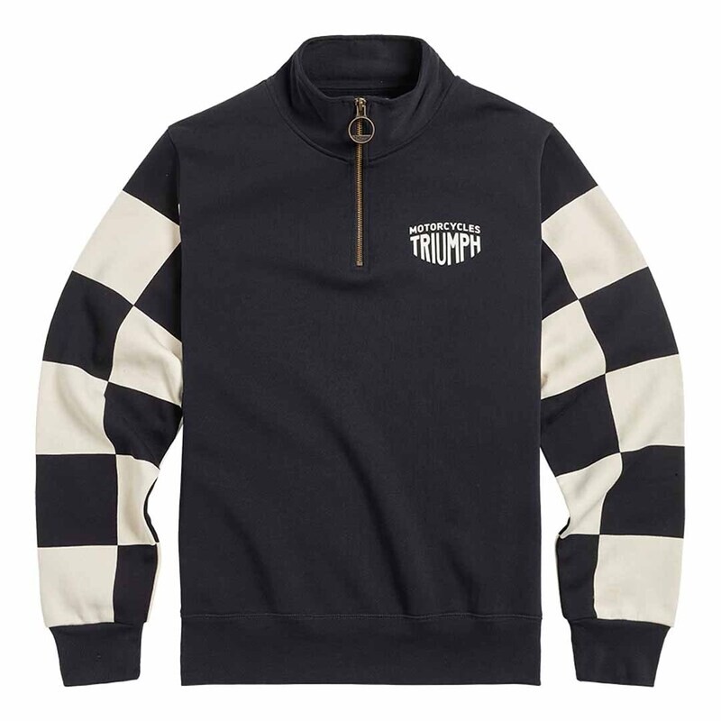 Triumph Prewitt Quarter Zip Black Sweatshirt - MSWS2330