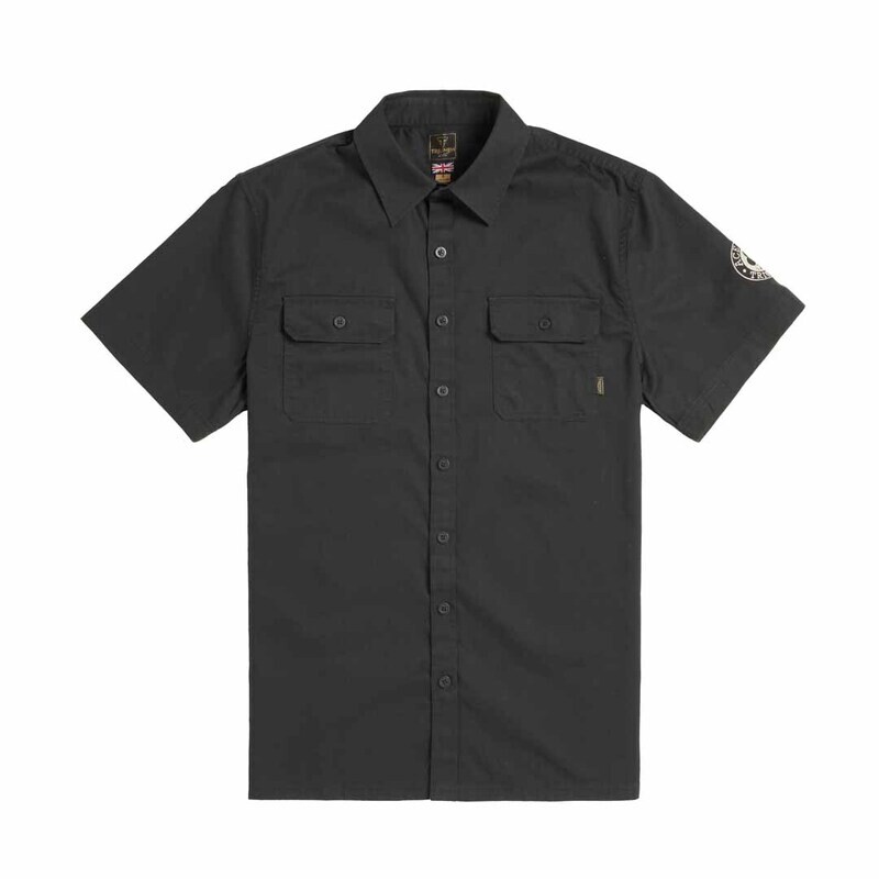 Triumph Ace Black Embroidered Shop Shirt - MSSS23804