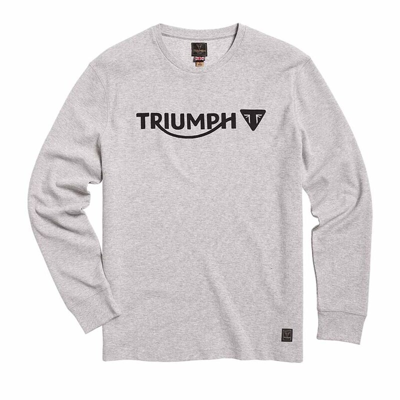 Triumph Bettmann Long Sleeve Gray Waffle Tee - MTLS22100