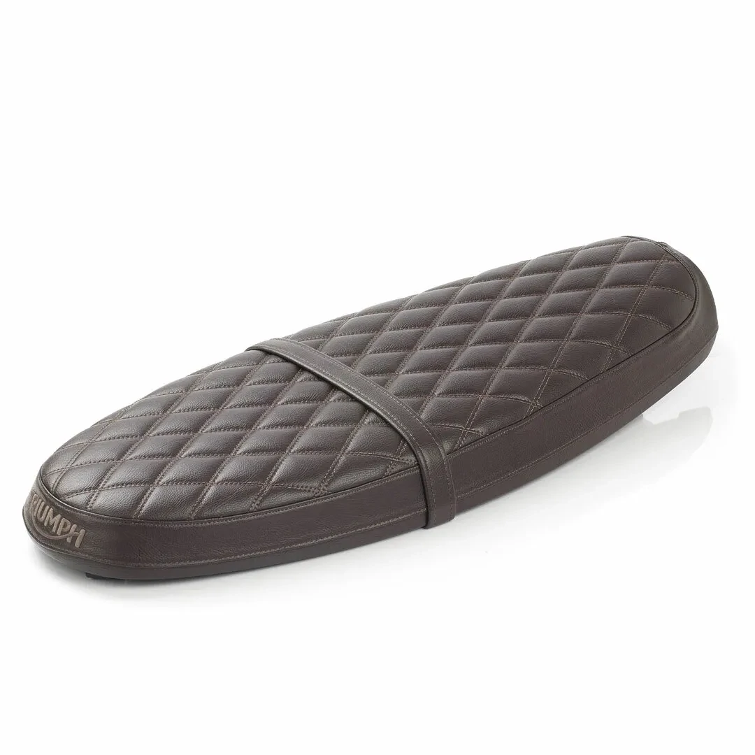 Triumph Brown Quilted Scrambler Bench Seat - A9708614