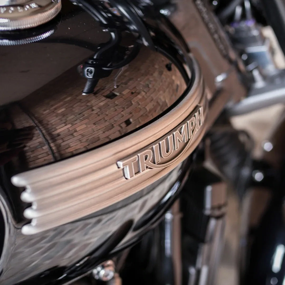 Triumph Vintage 4 Bar Tank Badge with Vintage Finish - A9790070