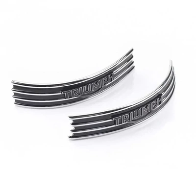 Triumph Vintage 4 Bar Tank Badge with Chrome Finish - A9790059