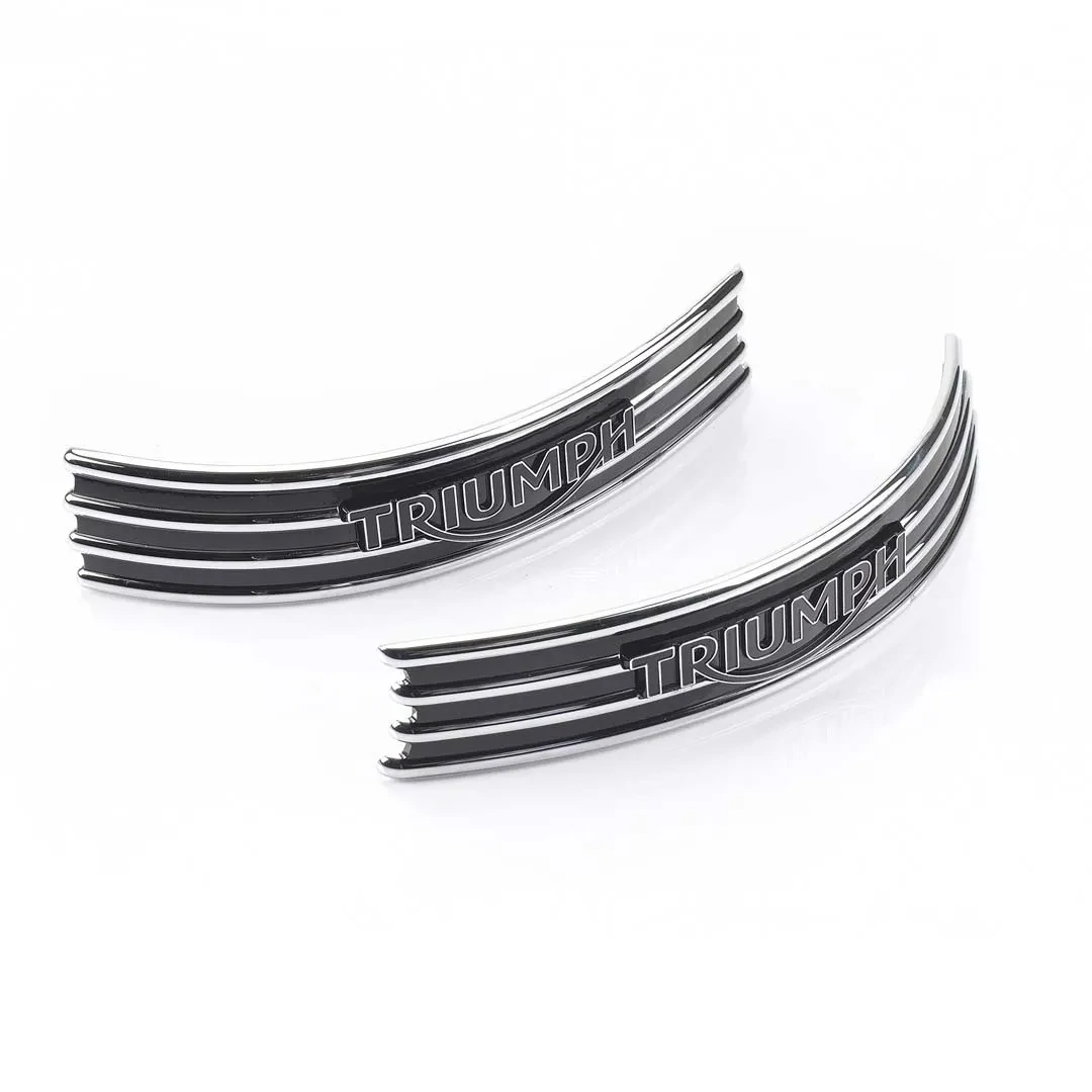 Triumph Vintage 4 Bar Tank Badge with Chrome Finish - A9790059